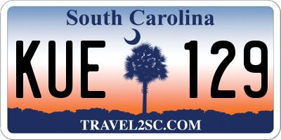 SC license plate KUE129