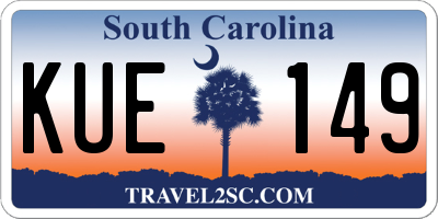 SC license plate KUE149