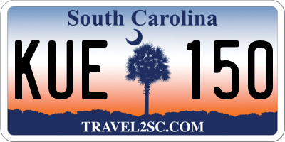 SC license plate KUE150
