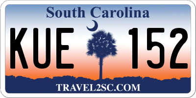 SC license plate KUE152