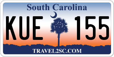 SC license plate KUE155