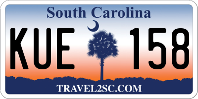 SC license plate KUE158