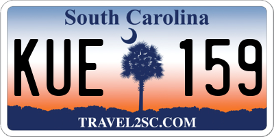 SC license plate KUE159