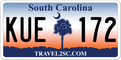 SC license plate KUE172