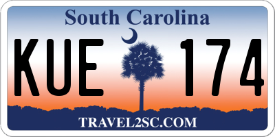 SC license plate KUE174