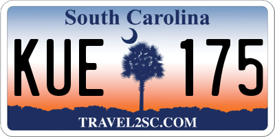 SC license plate KUE175