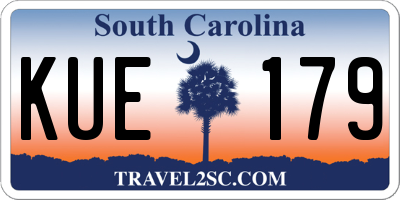 SC license plate KUE179