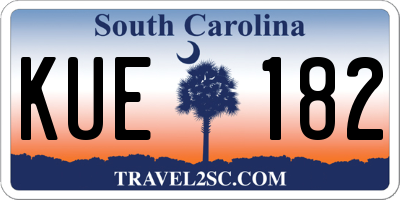 SC license plate KUE182