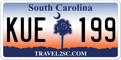SC license plate KUE199