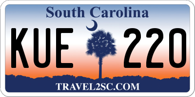 SC license plate KUE220