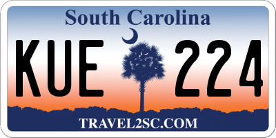 SC license plate KUE224