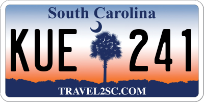 SC license plate KUE241