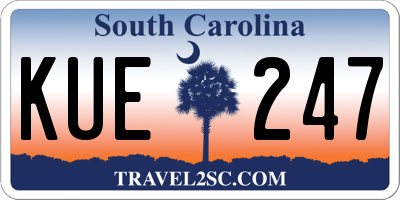 SC license plate KUE247