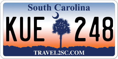 SC license plate KUE248