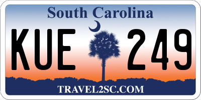 SC license plate KUE249