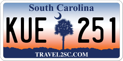 SC license plate KUE251