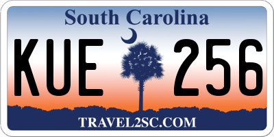 SC license plate KUE256