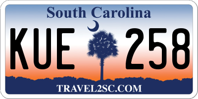 SC license plate KUE258