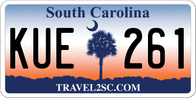 SC license plate KUE261