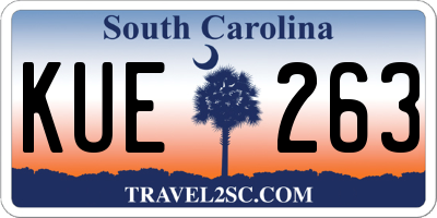 SC license plate KUE263