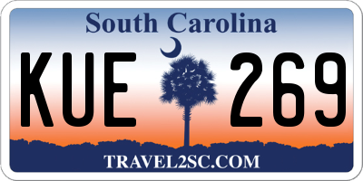 SC license plate KUE269