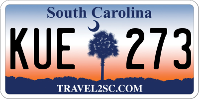 SC license plate KUE273