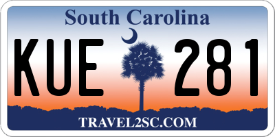 SC license plate KUE281
