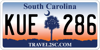 SC license plate KUE286