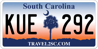SC license plate KUE292