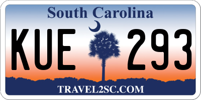 SC license plate KUE293
