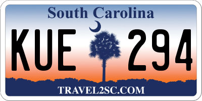 SC license plate KUE294