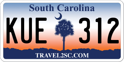 SC license plate KUE312
