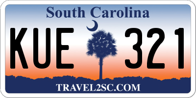 SC license plate KUE321