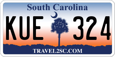 SC license plate KUE324