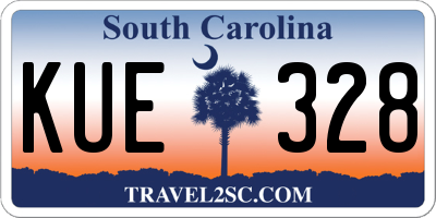 SC license plate KUE328