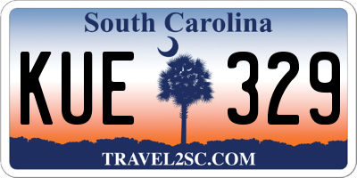 SC license plate KUE329