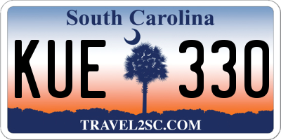 SC license plate KUE330