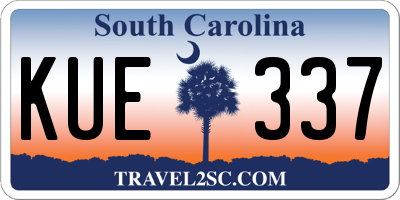 SC license plate KUE337