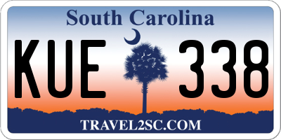 SC license plate KUE338