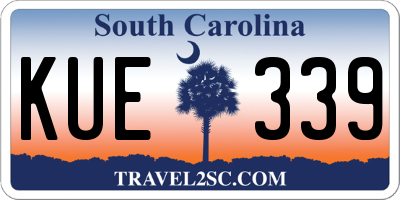SC license plate KUE339