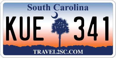 SC license plate KUE341