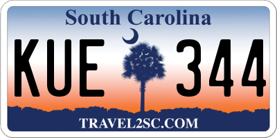 SC license plate KUE344