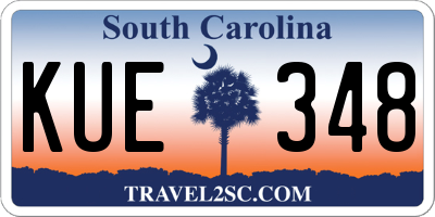 SC license plate KUE348