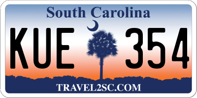 SC license plate KUE354