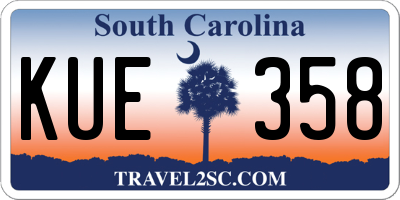SC license plate KUE358