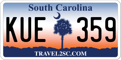 SC license plate KUE359
