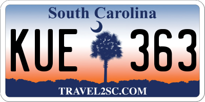 SC license plate KUE363