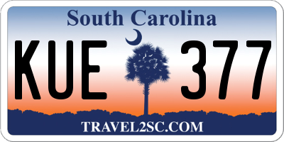 SC license plate KUE377