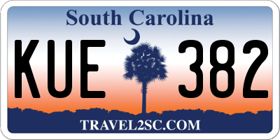 SC license plate KUE382