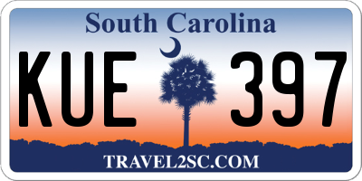 SC license plate KUE397